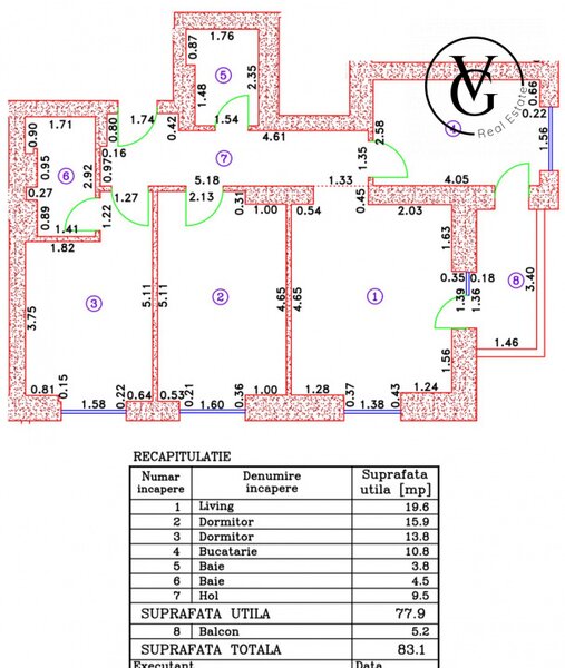 Cortina North, Aviatiei, Pipera, apartament 3 camere.